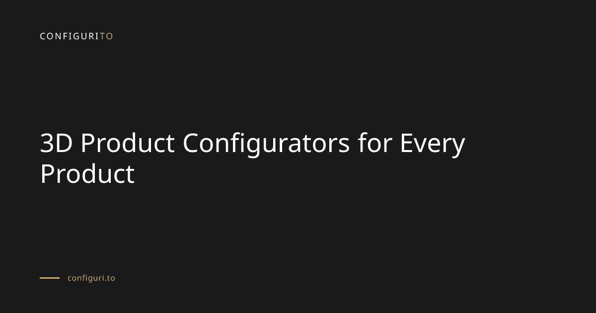3D Product Configurators for Every Product | Configurito